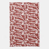 Moderne Terracotta Abstracte Keukendoek Theedoek (Verticaal)