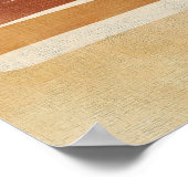 Moderne Terracotta Abstracte Kunst voor Neutrale D Poster (Hoek)
