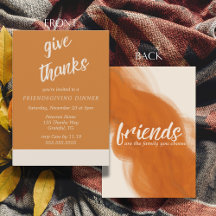 Moderne Terracotta Aquarel Friendsgiving