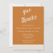 Moderne Terracotta Aquarel Friendsgiving Kaart (Voorkant)