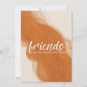 Moderne Terracotta Aquarel Friendsgiving Kaart (Achterkant)