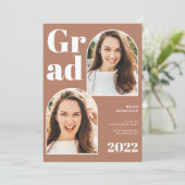 Moderne terracotta arch. 3 foto's afstuderen kaart (Staand voorkant)