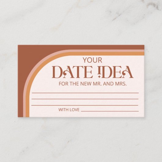 Moderne Terracotta Arch Date nachtelijke ideeën. D Informatiekaartje (Voorkant)