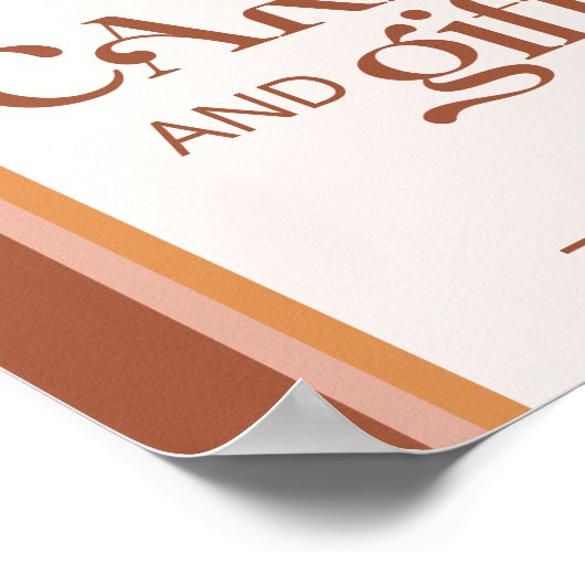 Moderne Terracotta Arch Typografie kaarten en gesc Poster (Hoek)