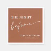 Moderne terracotta avond voor repetitie diner servet (Voorkant)