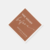 Moderne terracotta avond voor repetitie diner servet (Hoek)