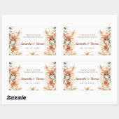 Moderne Terracotta Bedankt Script Wedding Rechthoekige Sticker (Vel)