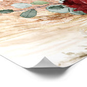 Moderne Terracotta bloemen boho Welkom repetitie Poster (Hoek)