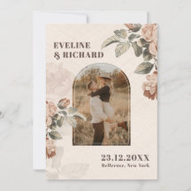 Moderne terracotta bloemen boogsalie groene blader