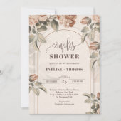 Moderne Terracotta bloemen salie boog koppels douc Kaart (Voorkant)