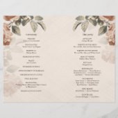 Moderne Terracotta bloemensalie groen blad bruilof (Achterkant)