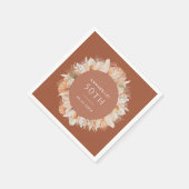 moderne terracotta boheiengras verjaardag servet (Hoek)