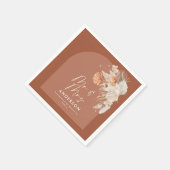 moderne terracotta bohemiaanse pampagras de heer & servet (Hoek)