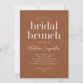 Moderne Terracotta Boho Bruids Brunch Kaart (Voorkant)