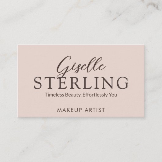 Moderne Terracotta Boho Script Elegante QR-code Visitekaartje (Voorkant)