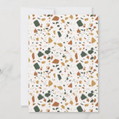 Moderne terracotta boog terrazzo Bewaar de datum K Kaart (Achterkant)