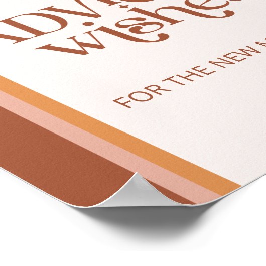 Moderne terracotta boog typografie advies & wensen poster (Hoek)