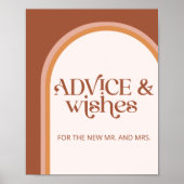 Moderne terracotta boog typografie advies & wensen poster (Voorkant)