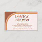 Moderne terracotta boog typografie display douche informatiekaartje (Voorkant)