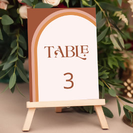 Moderne terracotta boog typografie kaart