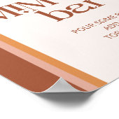 Moderne terracotta boog typografie Mimosa Bar Poster (Hoek)