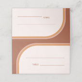 Moderne Terracotta Boog Typografie Plaatskaartje (Buitenkant ongevouwen)