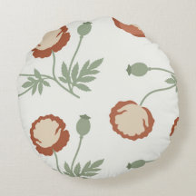 Moderne Terracotta Botanische Klaproos Ronde Kusse