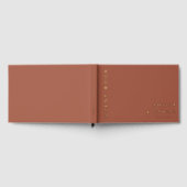 Moderne terracotta bruine bruiloft namen datum fol gastenboek (Volledig)