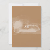 Moderne Terracotta Calligrafie Schrift Foto Save The Date (Achterkant)