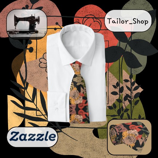 Moderne terracotta donkere stijl stropdas