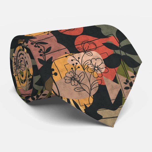 Moderne terracotta donkere stijl stropdas (Opgerold)