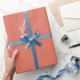 Moderne Terracotta Effen Kleur Cadeaupapier