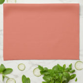 Moderne Terracotta Effen Kleur Theedoek (Gevouwen)