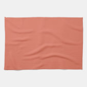 Moderne Terracotta Effen Kleur Theedoek (Horizontaal)
