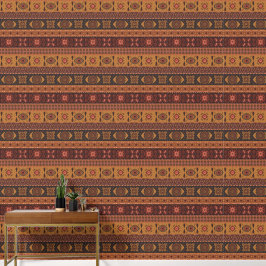 Moderne Terracotta Etnische Tribal Sierpatroon Behang