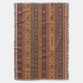Moderne Terracotta Etnische Tribal Sierpatroon Deken (Voorkant Verticaal)