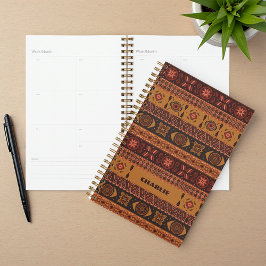 Moderne Terracotta Etnische Tribal Sierpatroon Planner