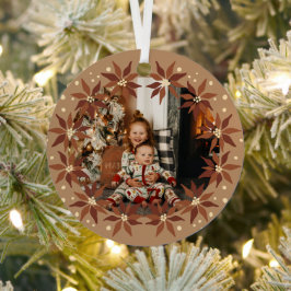 Moderne terracotta familie foto lijst metalen ornament