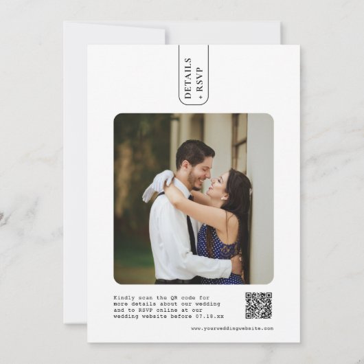 Moderne terracotta geometrische boho boog QR code  Kaart (Achterkant)