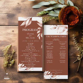 Moderne terracotta geschetst gebladerte