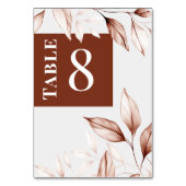 Moderne terracotta geschetst gebladerte kaart (Achterkant)