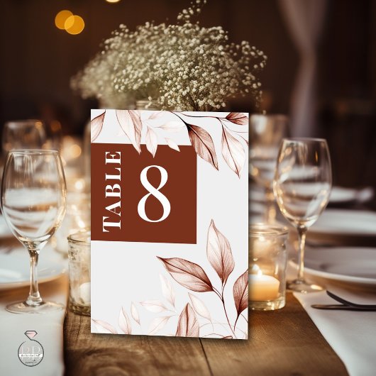 Moderne terracotta geschetst gebladerte kaart