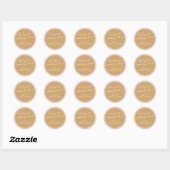 Moderne Terracotta Gouden Bruiloft Feest Ronde Sticker (Vel)