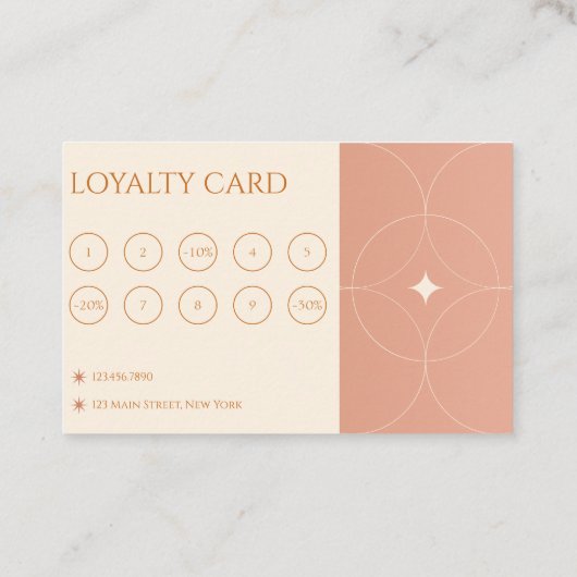 Moderne Terracotta Gradiënt Make-up Artiest Market Klantenkaartje (Achterkant)