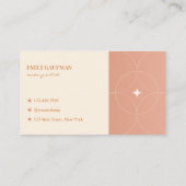Moderne terracotta gradiënt make-up artiest visitekaartje (Achterkant)
