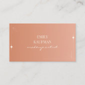 Moderne terracotta gradiënt make-up artiest visitekaartje (Voorkant)