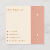 Moderne terracotta gradiënt trendy make-up artiest vierkante visitekaartje (Achterkant)