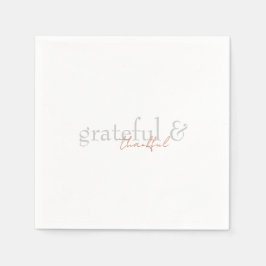 Moderne terracotta & groen dankbaar II Servet