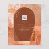 Moderne Terracotta HERFST Bruiloft Save The Date (Achterkant)