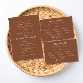 Moderne Terracotta Huwelijksreactie RSVP Kaartje